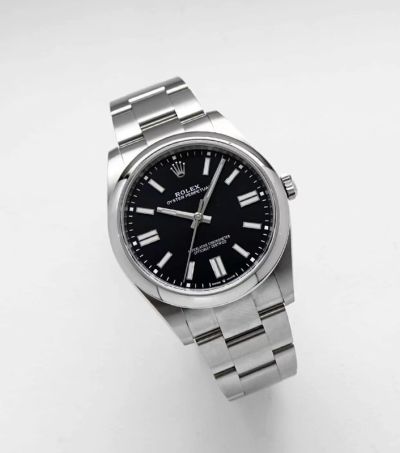 NR Factory Replica ROLEX Oyster Perpetual ETA2836 Black Dial 36mm Watch